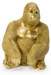 Deko Figur Monkey Gorilla Side Gold - Kunststoff - Stein - 30 x 39 x 28 cm