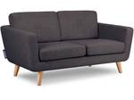 TAGIO II Sofa 2 Personen Grau - Massivholz - 153 x 80 x 88 cm