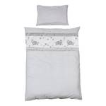 Parure de lit bébé Jumbo Twins Coton - Gris / Blanc