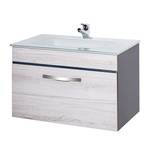 Set mobili da bagno Dusty (2 pezzi) Color antracite/Effetto quercia calcarea