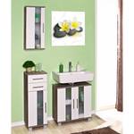 Set mobili da bagno Judy (3 pezzi) Bianco/Effetto quercia color tartufo