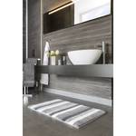 Tapis de bain Badalona Tissu - Gris clair / Blanc - 60 x 100 cm