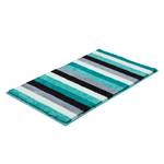 Badmat Badalona geweven stof - Turquoise/wit - 80x140cm