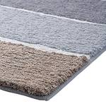 Tapis de bain Block Stripe Fibres synthétiques - Gris / Cappuccino - 55 x 65 cm