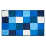 Tapis de bain Bona Checked Tissu - Bleu - 80 x 140 cm