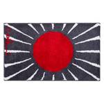Badmat Colani Sol geweven stof - Antracietkleurig/rood - 60x100cm