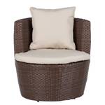 Ensemble de balcon Rattanesco Puca Polyrotin / Tissu - Marron / Beige