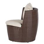 Balkon-Set Rattanesco Puca (3-teilig) Polyrattan / Textil - Braun / Beige