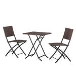 Set balcone Paradise Lounge (3 pezzi) Polyrattan marrone