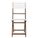 Ensemble de mobilier de balcon Betty Sue 3 éléments - Acacia massif - Blanc