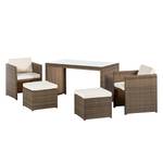 Set balcone Merano (11 pezzi) Marrone - Materiale sintetico - Rattan sintetico