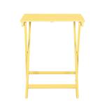 Table de balcon Betty Sue Acacia massif Jaune pastel