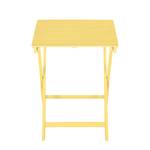 Table de balcon Betty Sue Acacia massif Jaune pastel