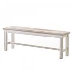 Banc Opera 140 cm - Pin massif - Blanc