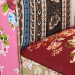 Panca Patchwork Wing Multicolore Struttura in legno massello