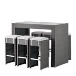 Bancone bar giardino Paradise Lounge 7 pezzi - Polyrattan grigio