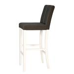 Barhocker Arik Buche massiv/ Kunstleder Grau