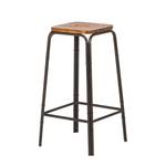 Tabourets de bar Atelier - lot de 2 Acacia partiellement massif Lava Taboruet - Lot de 2