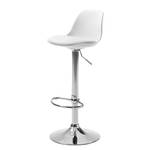 Tabouret de bar Batya (lot 2) kunststof/kunstleer - Blanc