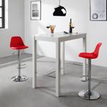 Chaises de bar Batya (lot de 2) Matière synthétique / Acier inoxydable - Rouge