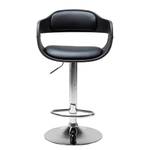 Tabouret de bar Costa Imitation cuir / Acier inoxydable - Noir