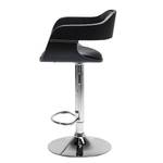 Tabouret de bar Costa Imitation cuir / Acier inoxydable - Noir