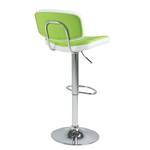 Tabouret de bar Coulter (lot 2) Imitation cuir - Vert pomme / Blanc