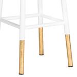 Tabouret de bar Druva I Fer - Blanc / Doré - Hauteur : 76 cm