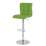 Tabouret de bar Fitzgerald Imitation cuir - Vert pomme / Chrome - 1 tabouret