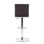 Tabouret de bar Fitzgerald Imitation cuir - Marron foncé / Chrome - 1 tabouret