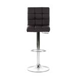 Tabouret de bar Fitzgerald Imitation cuir - Marron foncé / Chrome - 1 tabouret