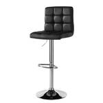 Tabouret de bar Fitzgerald Imitation cuir - Noir / Chrome - 1 tabouret