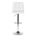 Tabouret de bar Fitzgerald Imitation cuir - Blanc / Chrome - 1 tabouret