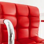 Chaise de bar Fitzgerald Imitation cuir - Rouge / Chrome - 1 chaise