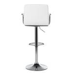 Chaise de bar Fitzgerald Imitation cuir - Blanc / Chrome - 1 chaise