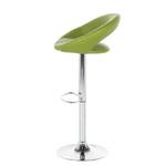 Tabouret de bar Hemingway Imitation cuir - Vert / Surpiqûres blanches