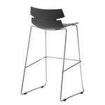 Tabouret de bar Makalaya (lot 2) kunststof/roestvrij staal - Gris / Chrome