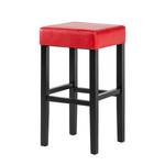 Tabouret de bar Nello (lot 2) Cuir synthétique - Rouge