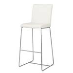 Tabouret de bar Rumba Imitation cuir - Blanc