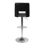 Chaises de bar Selina I (lot de 2) Imitation cuir / Chrome - Noir