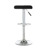 Tabourets de bar Soraia (lot de 2) Imitation cuir - Noir / Chrome