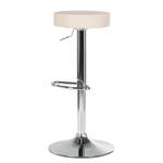 Tabouret de bar Vincent Imitation cuir - Crème