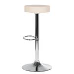 Tabouret de bar Vincent Imitation cuir - Crème