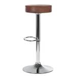 Tabouret de bar Vincent Imitation cuir - Marron foncé