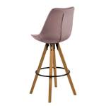 Chaises de bar Aledas III Velours / Caoutchouc massif - Rose vielli / Caoutchouc - Rose vieilli - Lot de 2