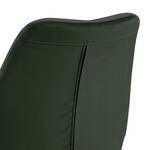 Chaises de bar Aledas III Velours / Caoutchouc massif - Vert foncé / Caoutchouc - Vert foncé - Lot de 2