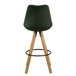 Chaises de bar Aledas III Velours / Caoutchouc massif - Vert foncé / Caoutchouc - Vert foncé - Lot de 2