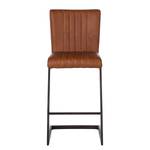 Chaises de bar Damia II (lot de 2) Imitation cuir - Cognac / Noir