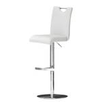 Tabouret de bar Ed Blanc - Tulipe - Cuir synthétique