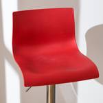Barstuhl Falkland Kunststoff / Metall - Rot - Chrom glänzend - Einzelstuhl